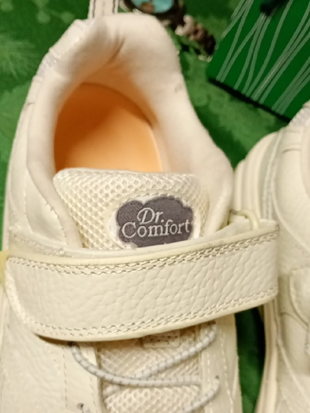 Dr. Comfort Men’s Cream Diabetic Athletic Shoes with Hook-and-Loop Strap